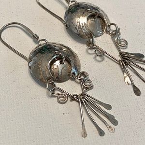 Silver drop earrings